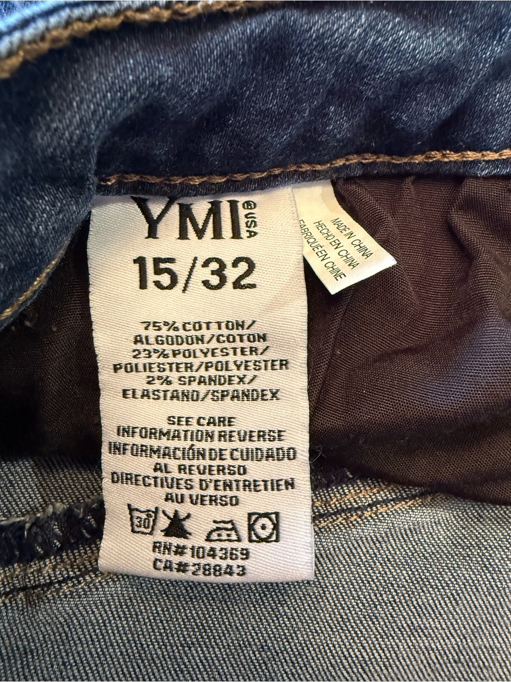 YMI High Rise Button-Fly Denim Shorts - Picture 8 of 9